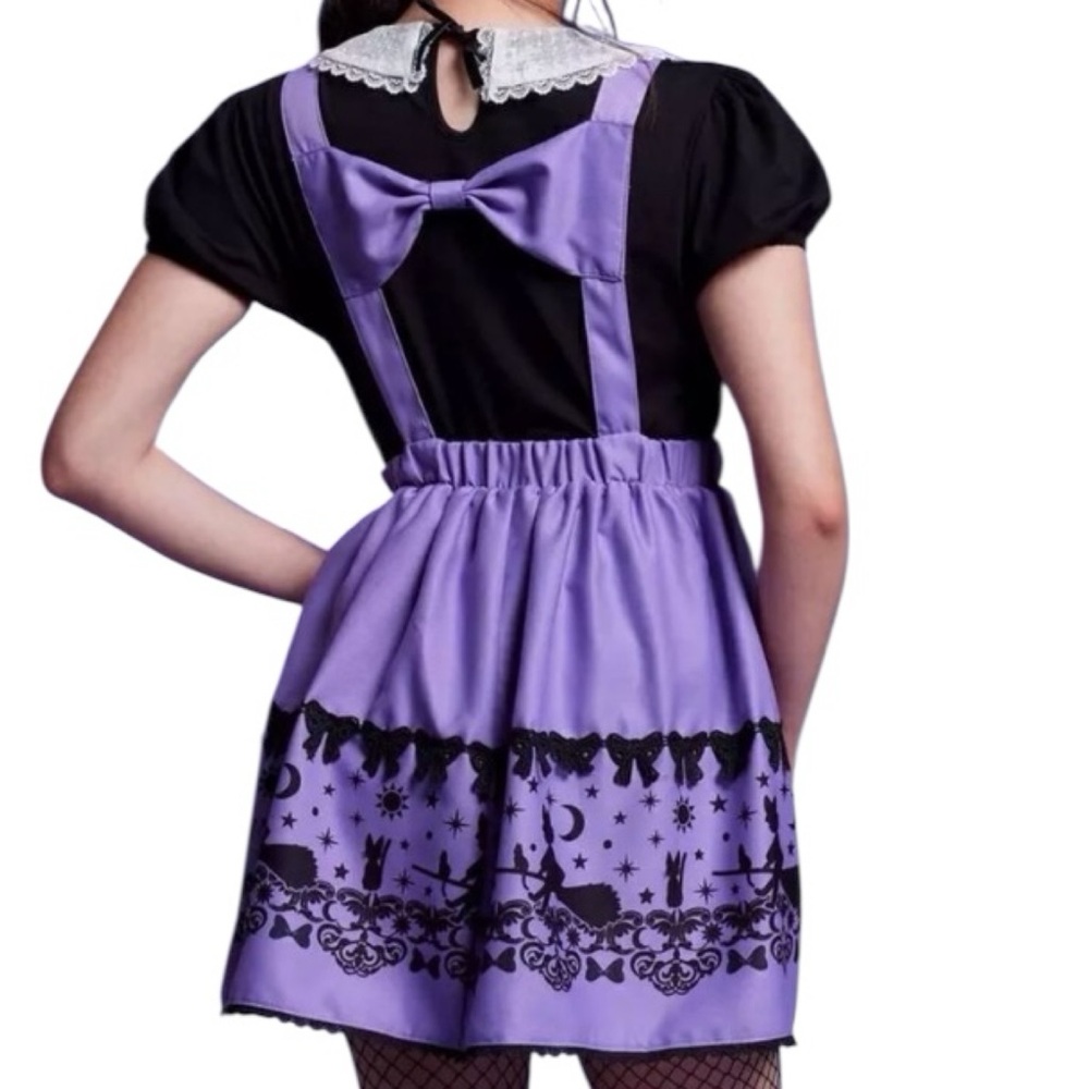 Studio Ghibli Kiki’s Delivery Service XL Purple Black Suspender Skirt Cosplay - Picture 8 of 10
